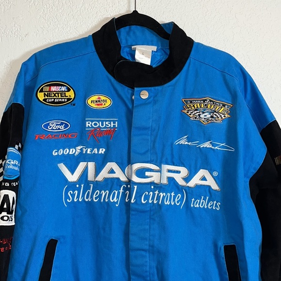Vintage NASCAR Mark Martin #6 Roush RacingTeam coat Gatorade MacTools Race Core - Picture 2 of 10